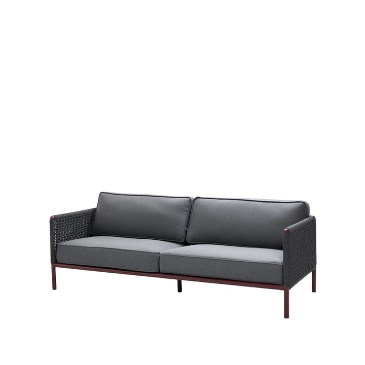 Encore 3-personers sofa - Cane-Line airtouch bordeaux/dark grey - Cane-line