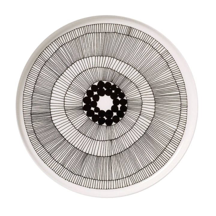 Siirtolapuutarha tallerken �Ø 25 cm - sort-hvid - Marimekko