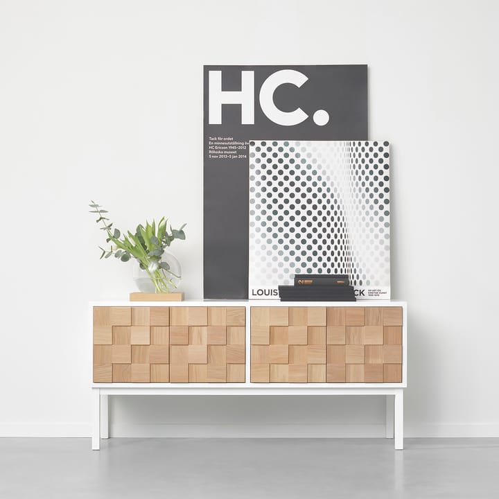 Collect 2016 TV-bord med ben - Hvidolieret egetræ/Hvid - A2