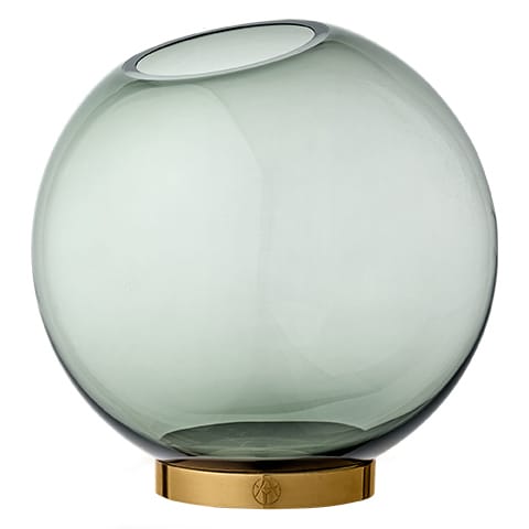Globe vase large - grøn-messing - AYTM