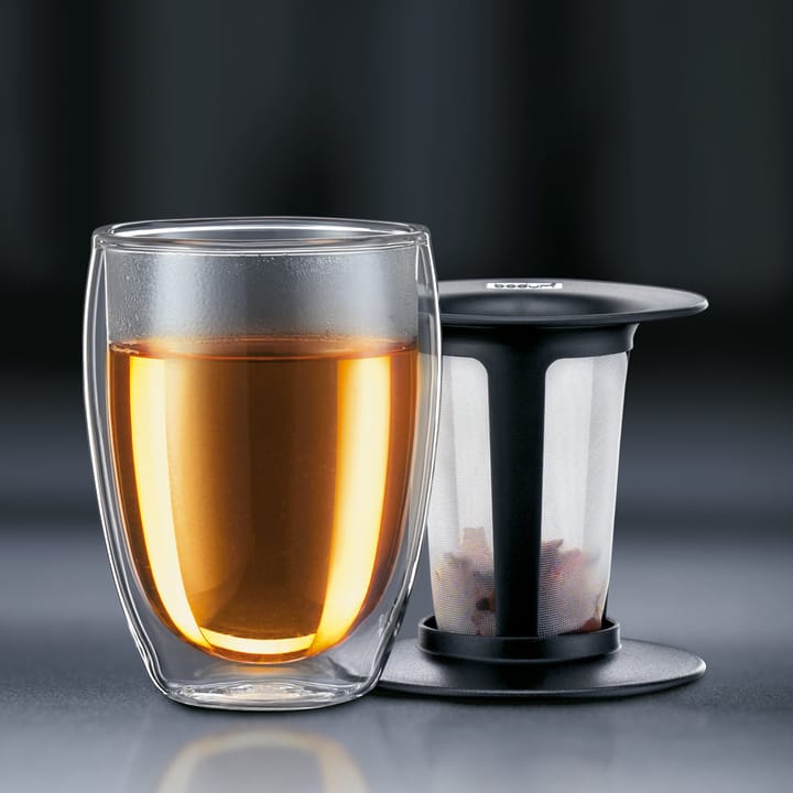 Tea For One glas med tesi - sort - Bodum