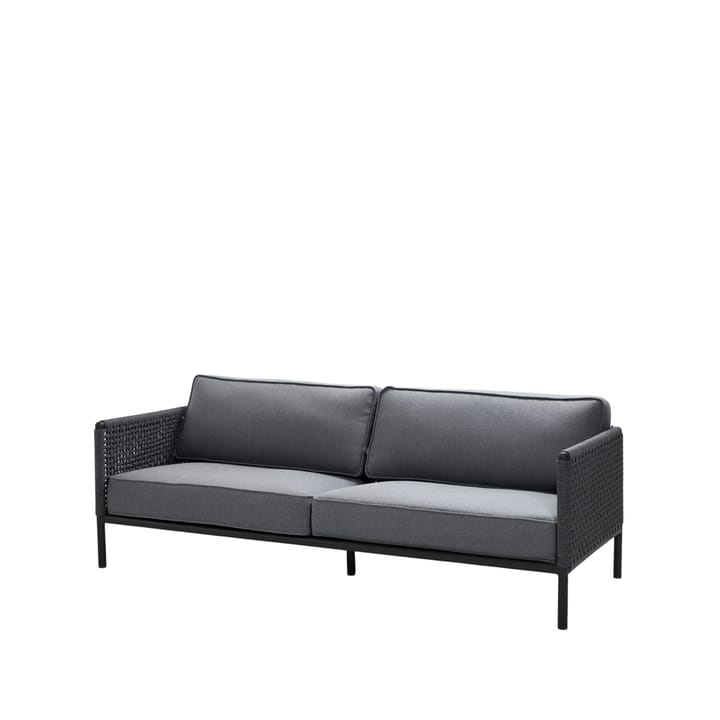 Encore 3-personers sofa - Cane-Line airtouch lava grey/dark grey - Cane-line