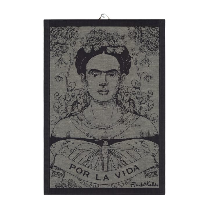 Frida Kahlo viskestykke 35x50 cm - Fuerza - Ekelund Linneväveri