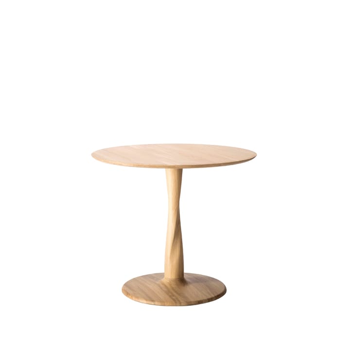 Torsion spisebord rundt hvidpigmenteret hårdvoksolie - Ø90 cm - Ethnicraft