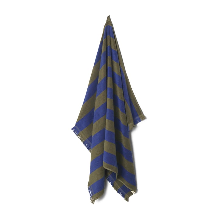 Alee badehåndklæde 100x150 cm - Olive/Bright Blue - Ferm LIVING