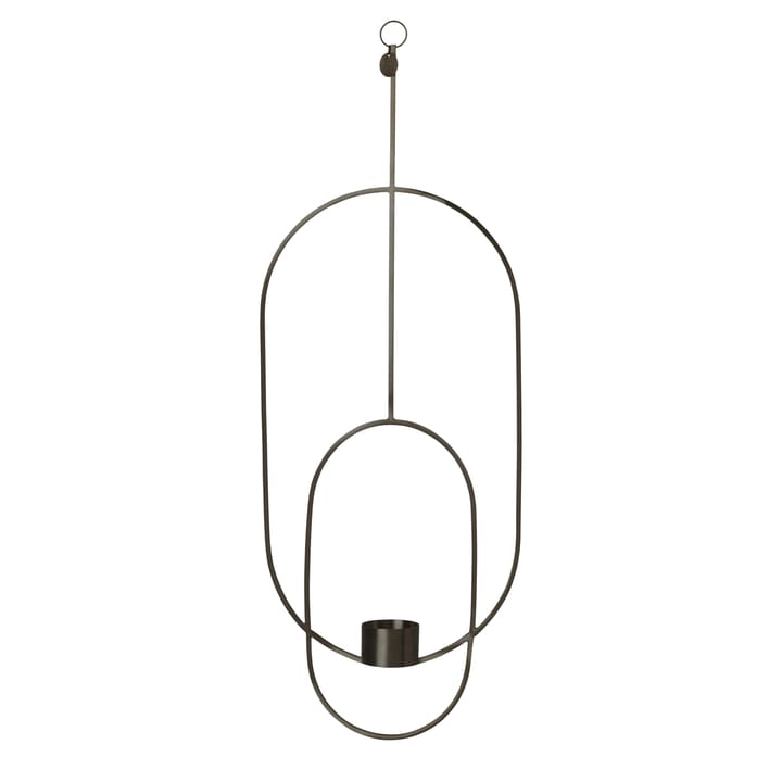 Hanging tealight lysekrone oval - sort - ferm LIVING