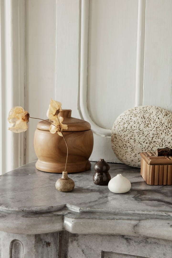 Komo vase mini sæt med 3 - Brown/White - ferm LIVING