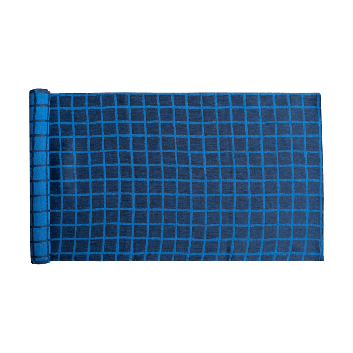 Ternet jacquardvævet bordl�øber 45x150 cm - Blue-black - Fine Little Day