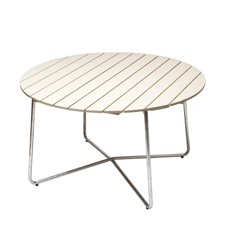 9A spisebord - Hvidlakeret eg Ø120 cm - Grythyttan Stålmöbler
