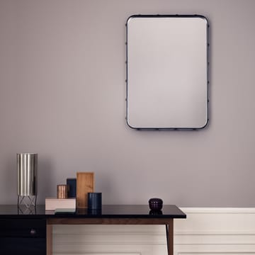 Adnet rektangulært spejl - black, medium - GUBI