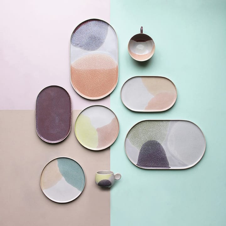 Gallery Ceramics rund tallerken - Mint/Nude - HKliving