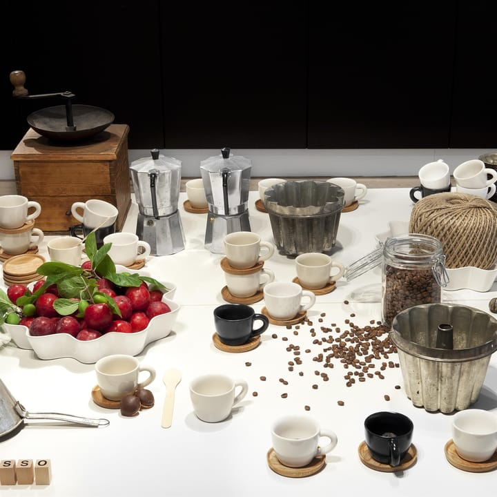 Höganäs kaffekrus og underkop 33 cl - grafitgrå mat - Höganäs Keramik