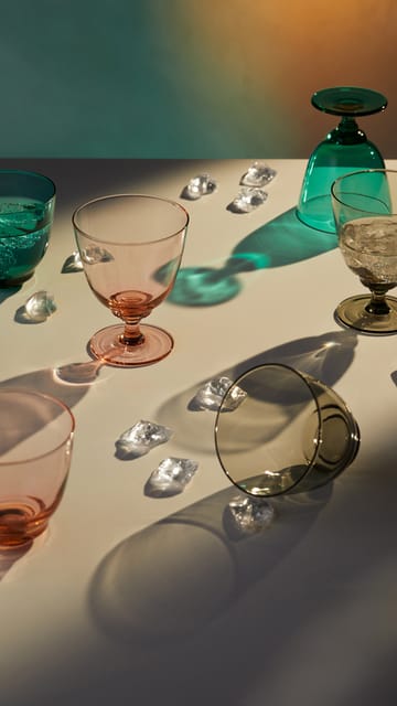 Flow glas på fod 35 cl - Champagne - Holmegaard