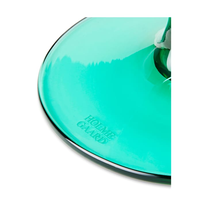 Flow glas på fod 35 cl - Emerald green - Holmegaard