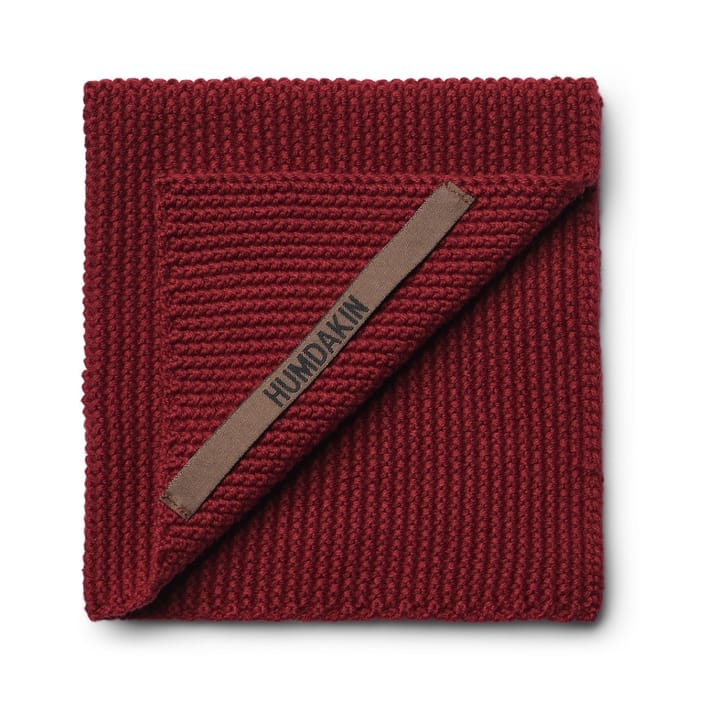 Humdakin Knitted karklud 28x28 cm - Maroon - Humdakin