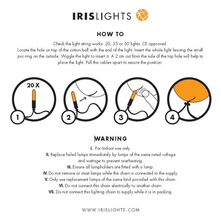 Irislights Morning mist - 20 kugler - Irislights