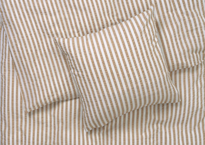 Bæk&Bølge Lines sengesæt 140x220 cm - Sand/Hvid - Juna