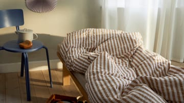 Bæk&Bølge Lines sengesæt 140x220 cm - Sand/Hvid - Juna