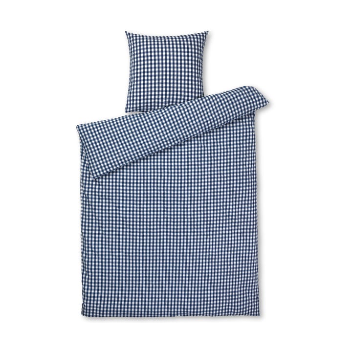 Bæk&Bølge sengesæt 140x220 cm - Mørkeblå/Hvid - Juna