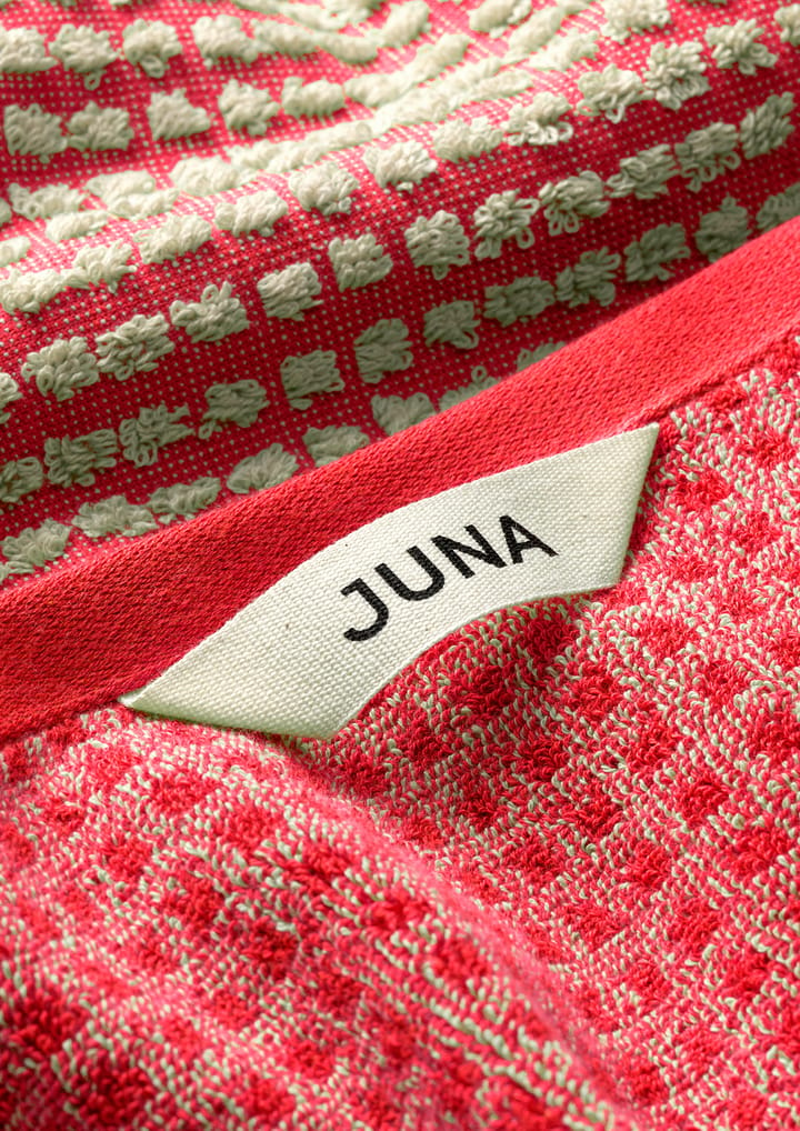Check håndklæde 70x140 cm - Rød-sand - Juna