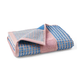 Check håndklæde 70x140 cm - Soft pink-blå - Juna