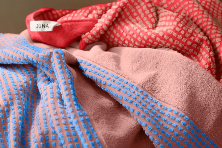 Check håndklæde 70x140 cm - Soft pink-blå - Juna