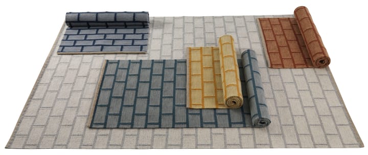 Brick entrétæppe/løber - blue 80x250 cm - Kateha