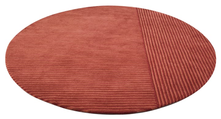 Dunes Straight tæppe rundt - dusty red, 220 cm - Kateha