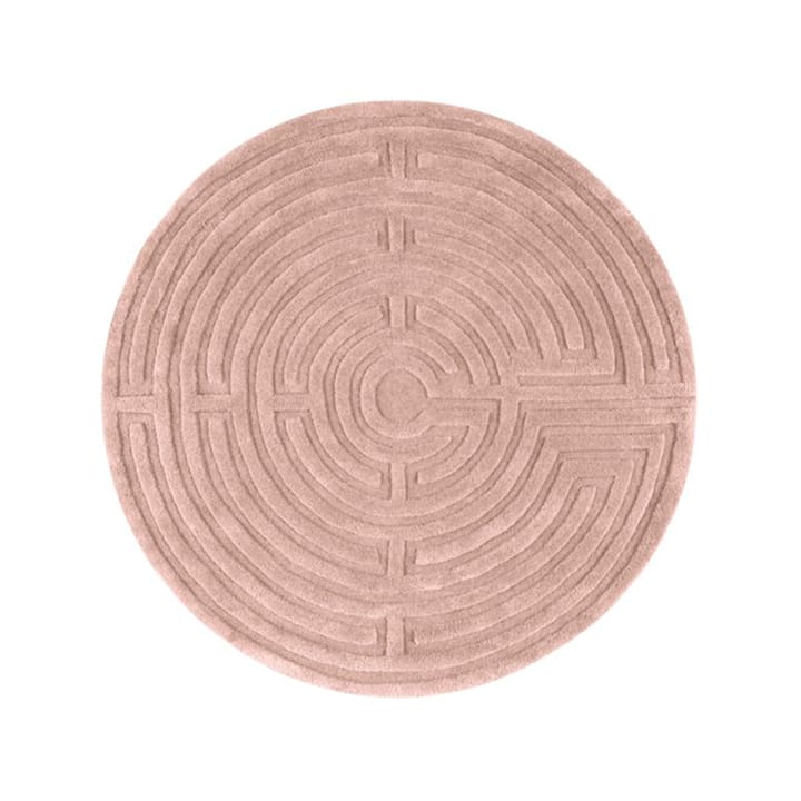 Minilabyrint tæppe rundt - Rose 40, 130 cm - Kateha