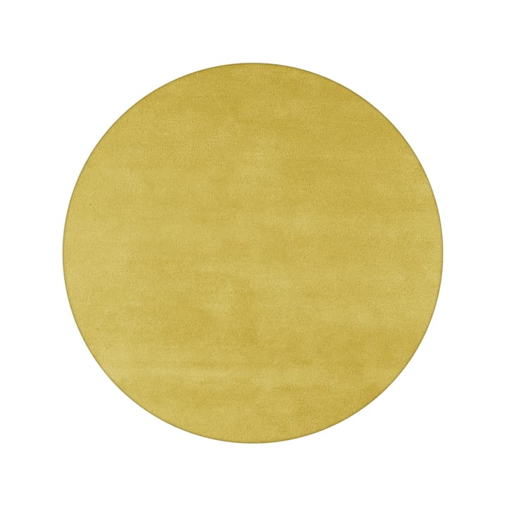 Sencillo tæppe rundt - yellow, 220 cm - Kateha