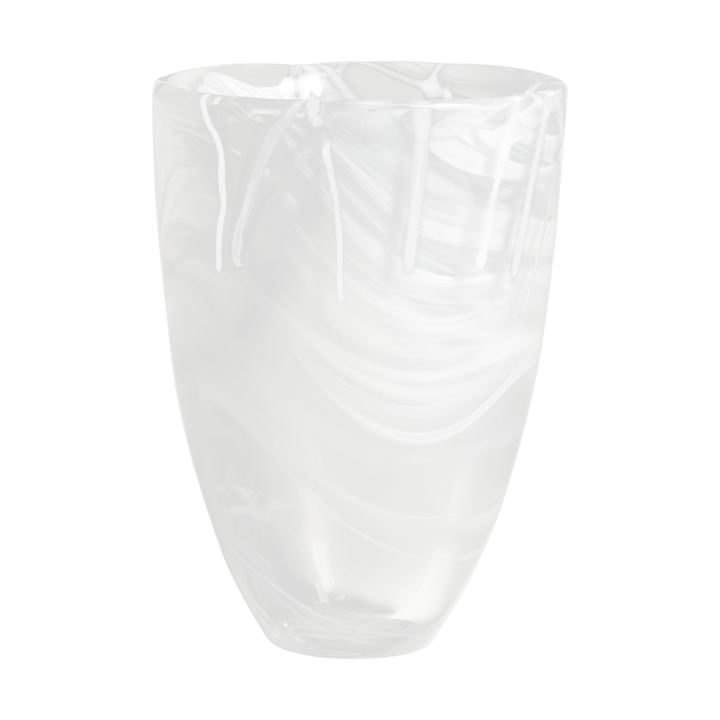 Contrast vase 200 mm - Hvid-hvid - Kosta Boda