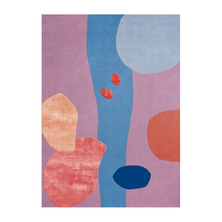 Secret Garden uldtæppe - Pink, blue, 180x270 cm - Layered
