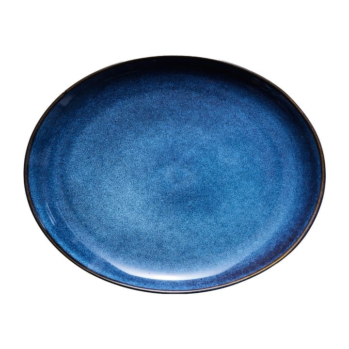 Amera oval tallerken 29x22,5 cm - Blå - Lene Bjerre