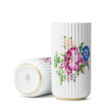 Lyngby vase med blomsterdekoration - 20 cm - Lyngby Porcelæn