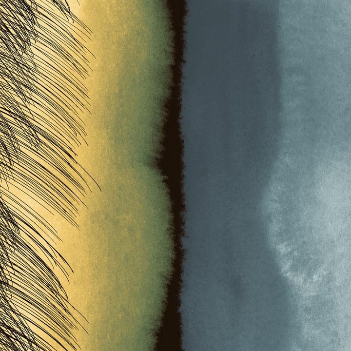 Kuuskajaskari tekstil - grå-gul-sort - Marimekko