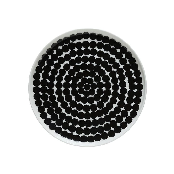 R�äsymatto tallerken Ø 20 cm - sort-hvid - Marimekko