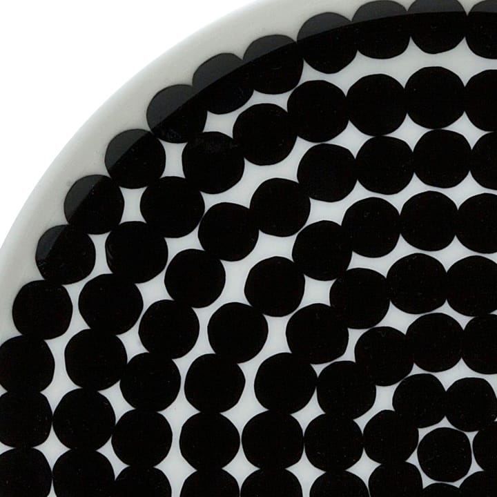 Räsymatto tallerken Ø 20 cm - sort-hvid - Marimekko