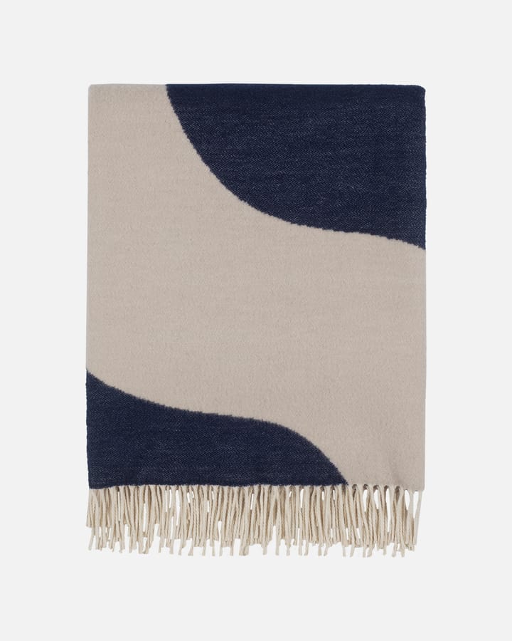 Seireeni plaid 130x180 cm - Offwhite/Dark blue - Marimekko