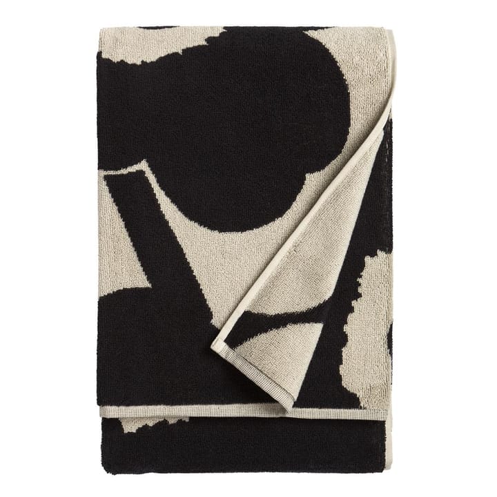 Unikko håndklæde sort-sand - badehåndklæde - Marimekko
