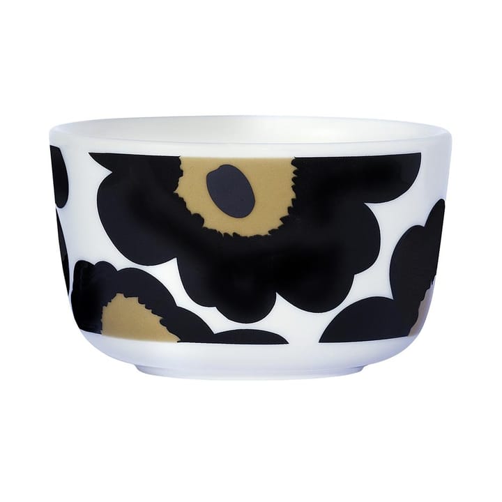 Unikko skål 2,5 dl - sort-hvid-lysebrun - Marimekko