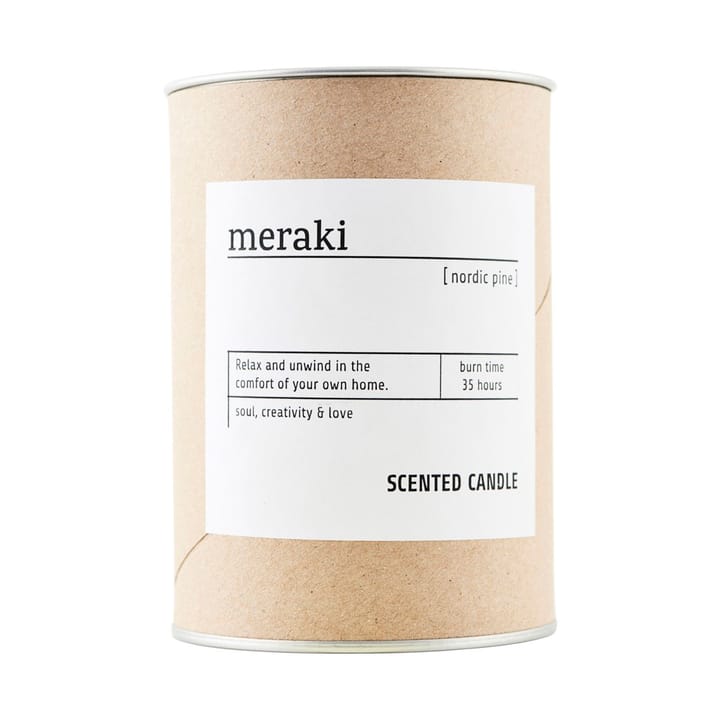 Meraki duftlys brunt glas 35 timer - Nordic pine - Meraki