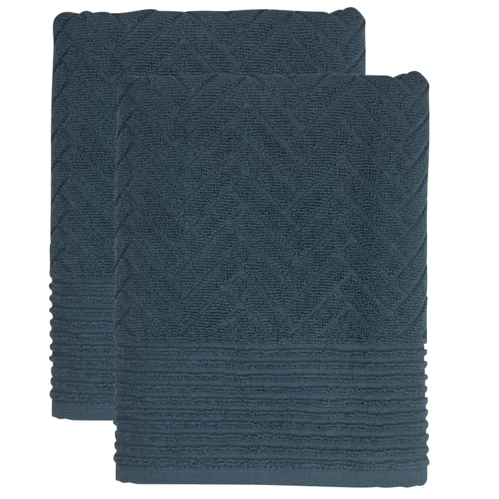Brick gæstehåndklæde pakke med 2 styk - midnight blue - Mette Ditmer