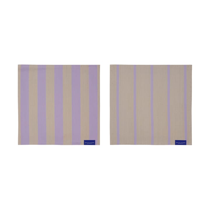 Stripes karklud 33x33 cm 2-pak - Sand - Mette Ditmer