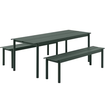 Linear steel table stålbord 200 cm - Mörkgrøn - Muuto