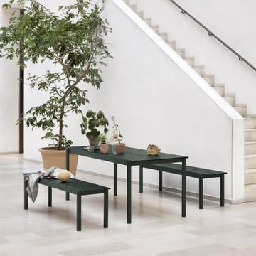 Linear steel table stålbord 200 cm - Mörkgrøn - Muuto