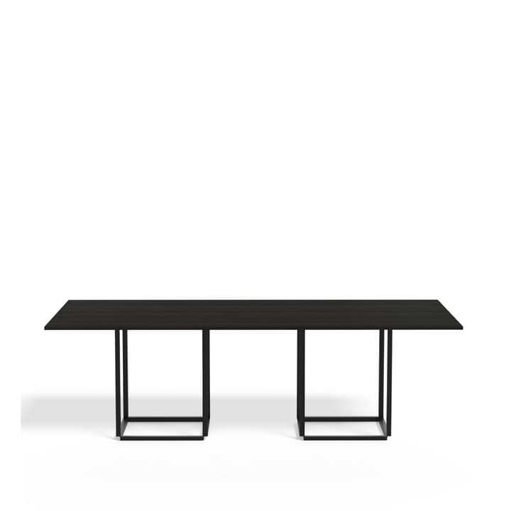 Florence spisebord rektangulært - black ash, sort stel - New Works