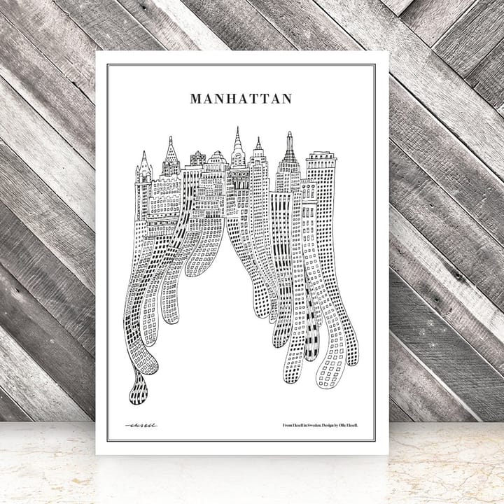 Manhattan plakat - 50 x 70 cm - Olle Eksell