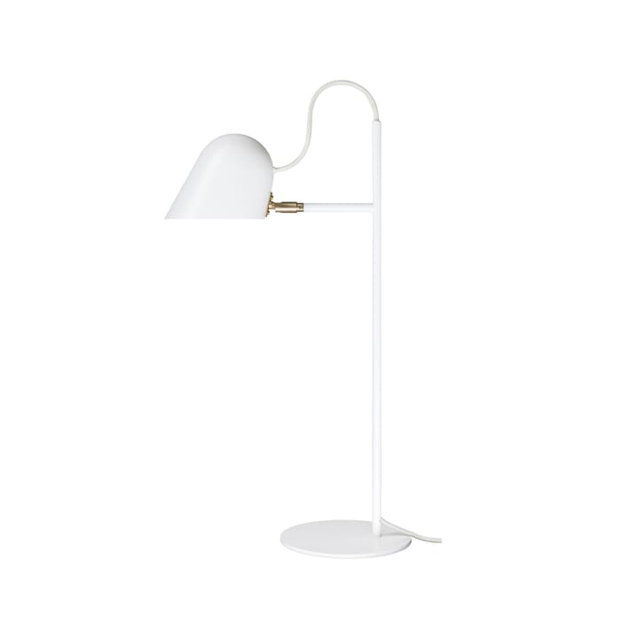 Streck bordlampe - hvid, varmgrå stofledning - Örsjö Belysning