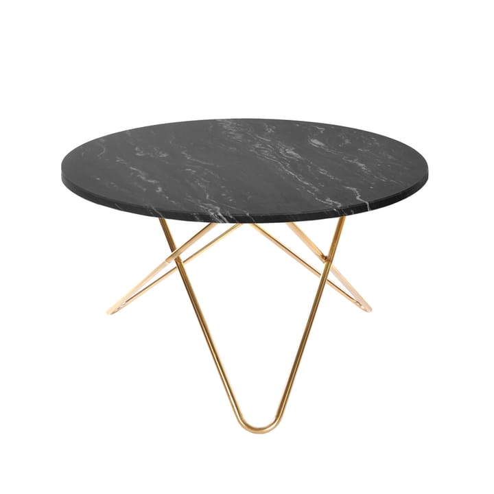 Big O Table spisebord - Marmor marquina, understel i messing - OX Denmarq