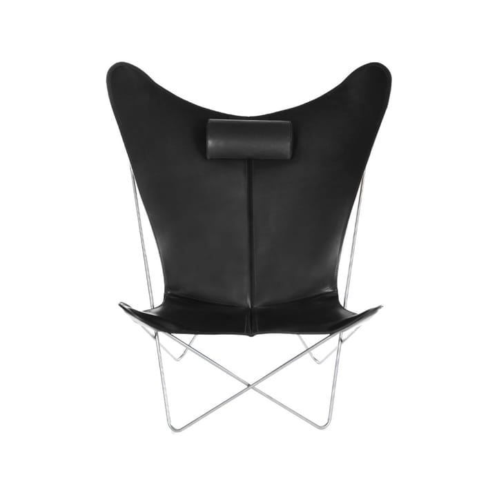 KS Chair flagermusstol - Læder black, rustfrit understel - OX Denmarq